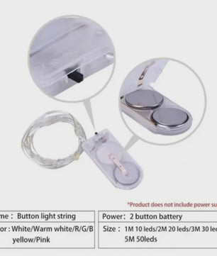 Waterdichte LED Snoer Verlichting - 1-5M Koperdraad - Batterij Aangedreven - Feest & Kerst Decoratie