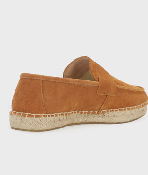Heren Espadrilles Instappers van Suède Leer met Jute Zool - Casual Zomerschoenen