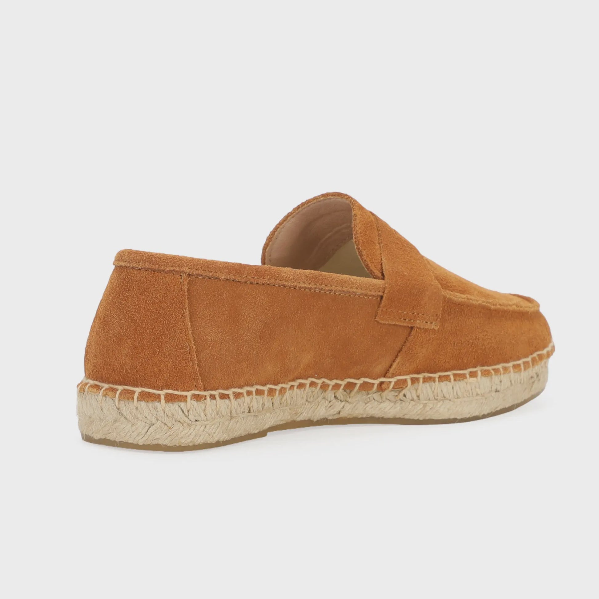 Heren Espadrilles Instappers van Suède Leer met Jute Zool - Casual Zomerschoenen