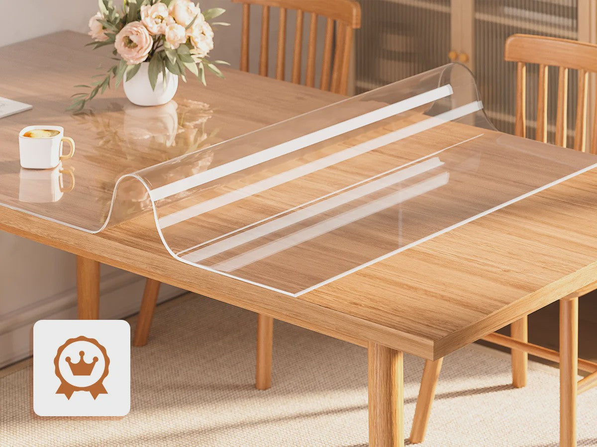 WOLTU Kristalhelder Transparant Tafelzeil 2mm Dik - Waterdichte Beschermhoes voor Eettafel & Bureau