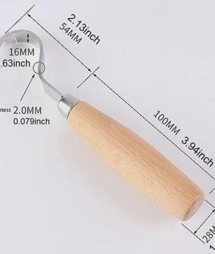 Houtsnijset: 2 Delig Gereedschap met Haakmes & Whittling Mes - Ergonomisch & Duurzaam