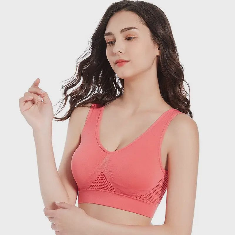 Seamless Sports BH met Uitsparingen & Push-up - Dames Yoga, Fitness & Running (M-6XL)