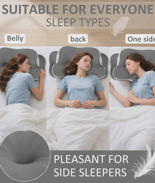 Ergonomisch Memory Foam Kussen met IJs Zijde - Nekondersteuning & Ademend