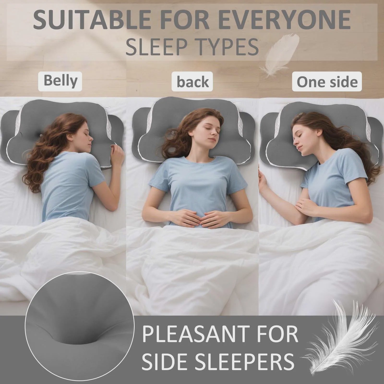 Ergonomisch Memory Foam Kussen met IJs Zijde - Nekondersteuning & Ademend