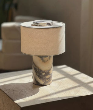 Luxe Marmeren Tafellamp Draagbaar & Oplaadbaar - Scandinavisch Design