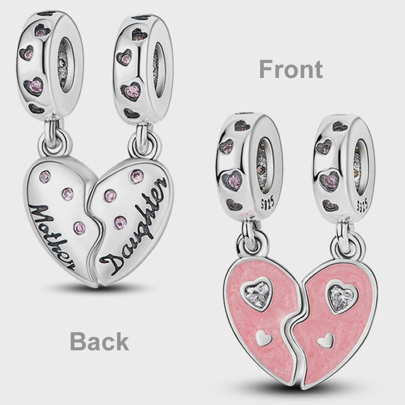 925 Sterling Zilveren Bedel 'Mom Love' - Perfect Cadeau voor Moederdag en Verjaardag