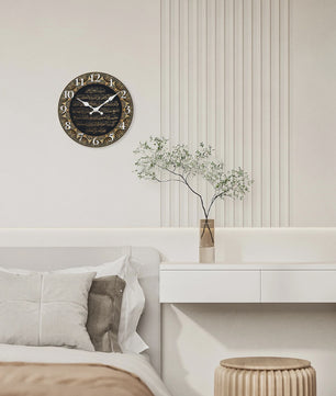 Islamitische Kalligrafie Houten Wandklok - Stille Quartz Beweging & Decoratie