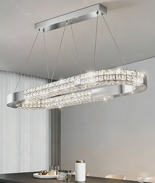 Luxe Kristallen Plafondlamp - Moderne Hanglamp voor Eetkamer & Woonkamer