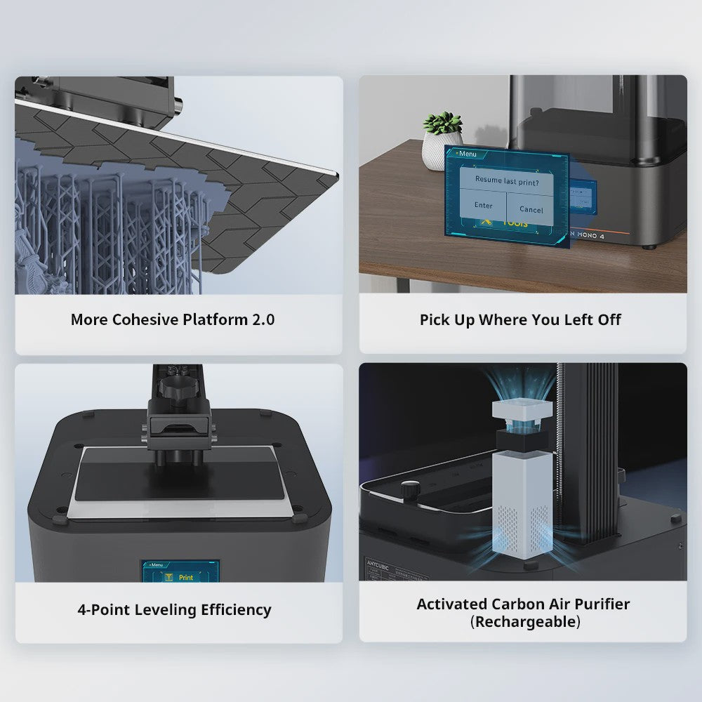 Anycubic Photon Mono 4 AE 3D Resin Printer - 7" 10K Scherm, Hoge Snelheid