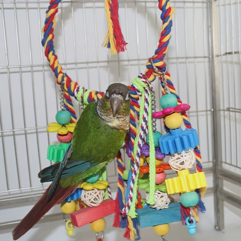Kleurrijk Vogel Speelgoed - Houten Papegaai Accessoires & Schommelringen