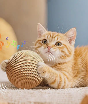 Grote Sisal Kattenbal: Interactief Krab-, Kauw- en Tandspeeltje voor Uren Speelplezier