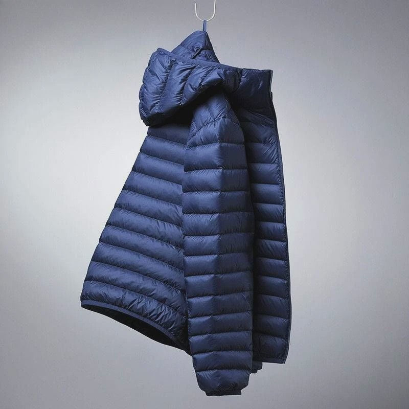 Lichte Heren Winterjas met Capuchon - Strak Design & Warmte