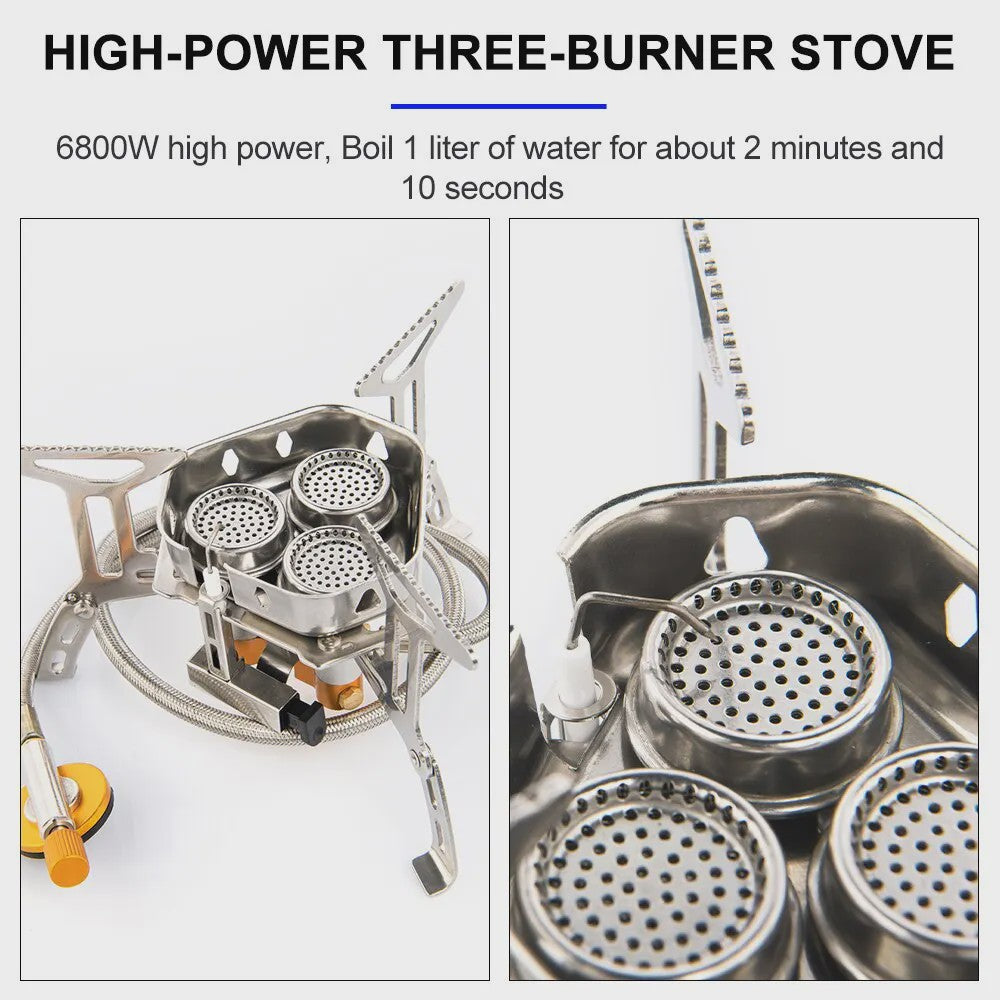 Widesea Krachtige 6800W Camping Gasbrander - Opvouwbaar & Draagbaar
