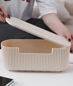 Stijlvolle Kabel Organizer Box met Deksel - Orde op Bureau en Werkplek