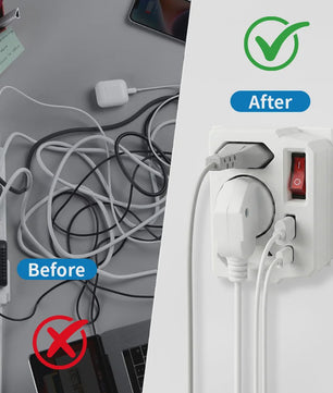 Universele Wandcontactdoos Adapter met Schakelaar, 2x USB-A, 1x USB-C & 3x Schuko Stopcontact