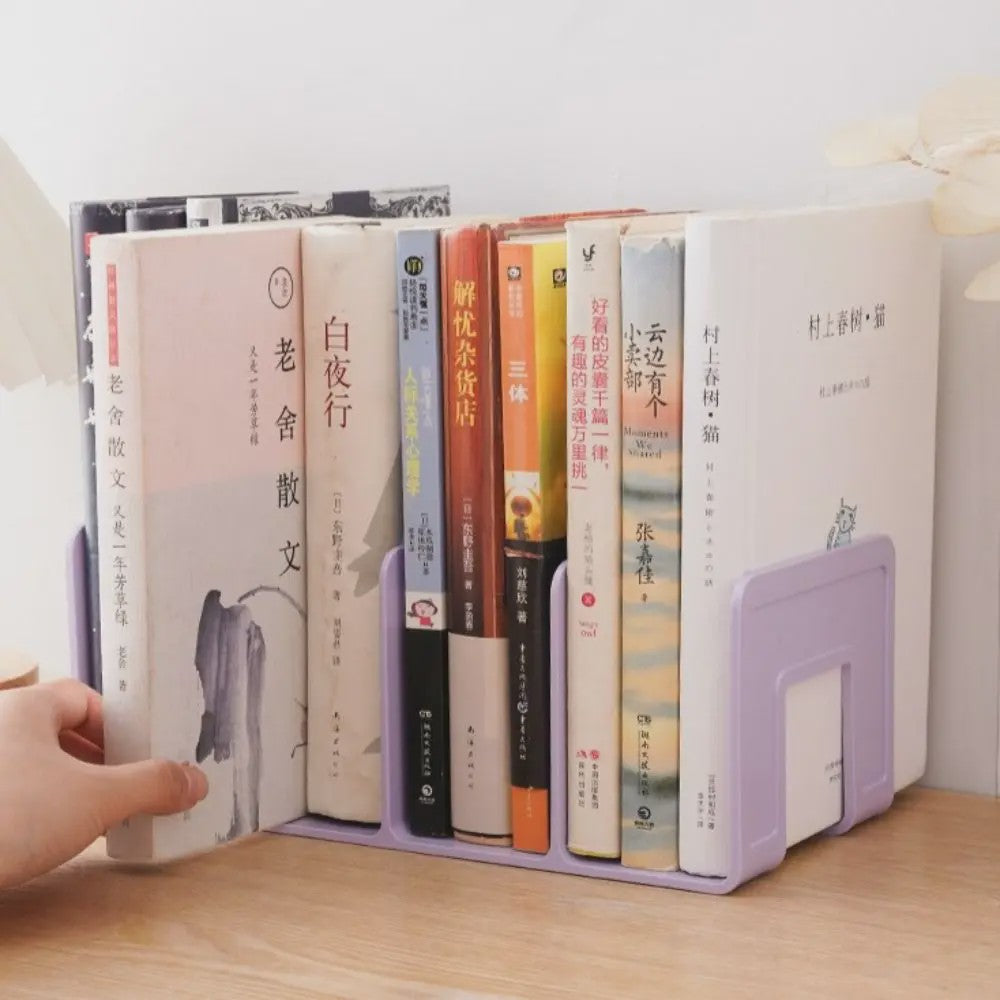 Ruimtebesparende Boekenstandaard met 4 Vakken - Bureau Organizer & Dossierhouder