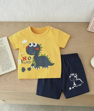 Zomerse Kinderkleding Set: T-shirt met korte mouwen en shorts