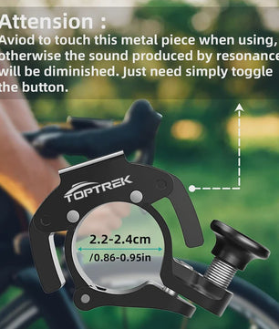 Toptrek Aluminium Fietsbel - Luid Geluid (90-100dB) voor MTB & Stadsfiets