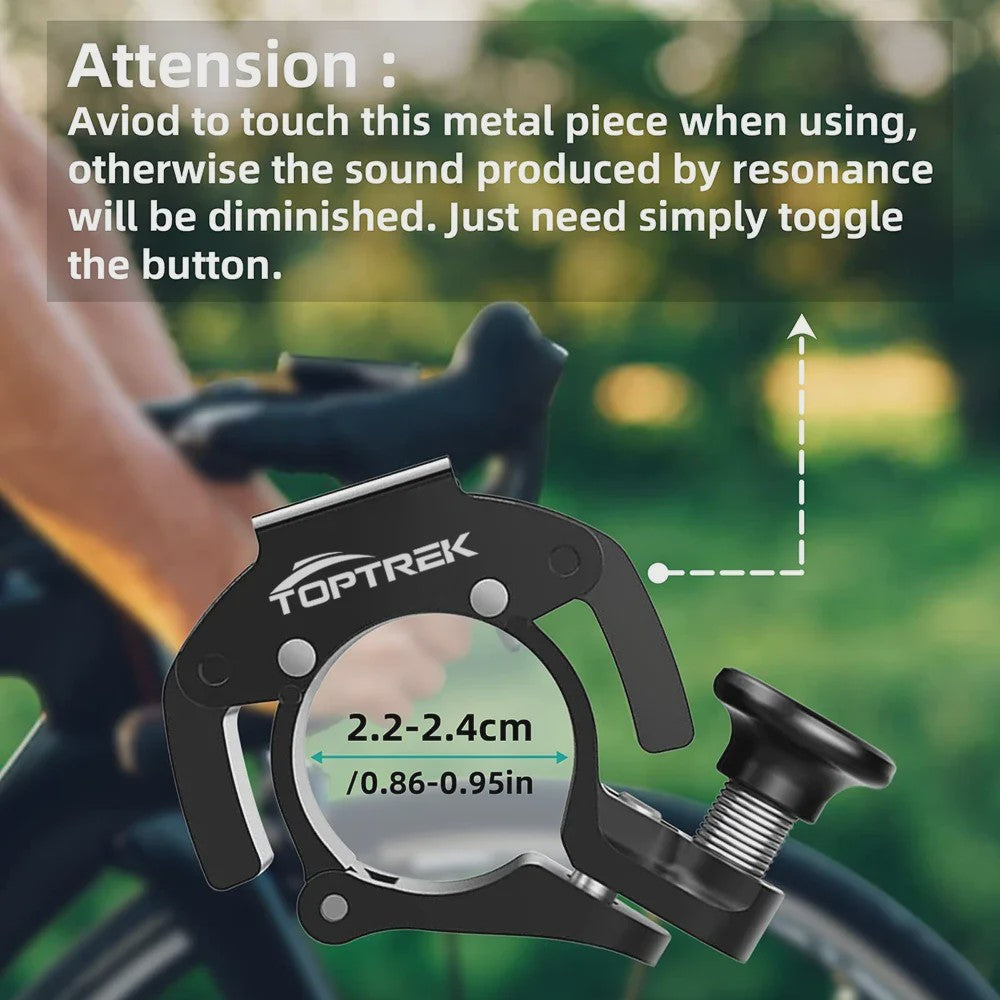 Toptrek Aluminium Fietsbel - Luid Geluid (90-100dB) voor MTB & Stadsfiets