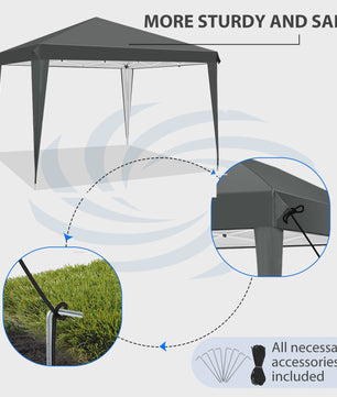Pop-Up Partytent 3x3m - Waterdicht & UV-beschermend - Snel Opzetbaar