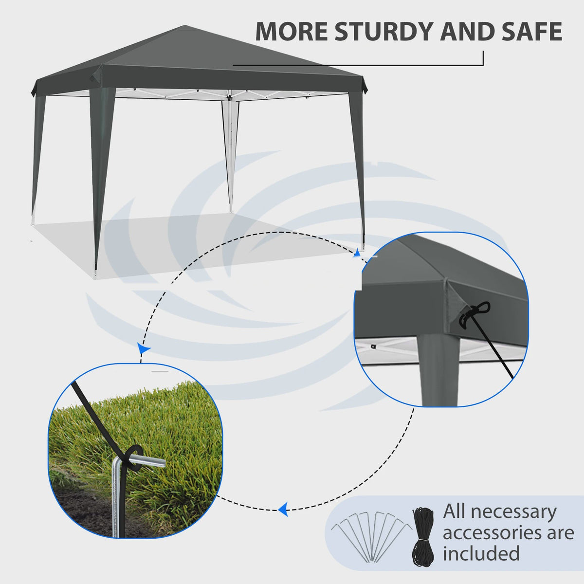 Pop-Up Partytent 3x3m - Waterdicht & UV-beschermend - Snel Opzetbaar