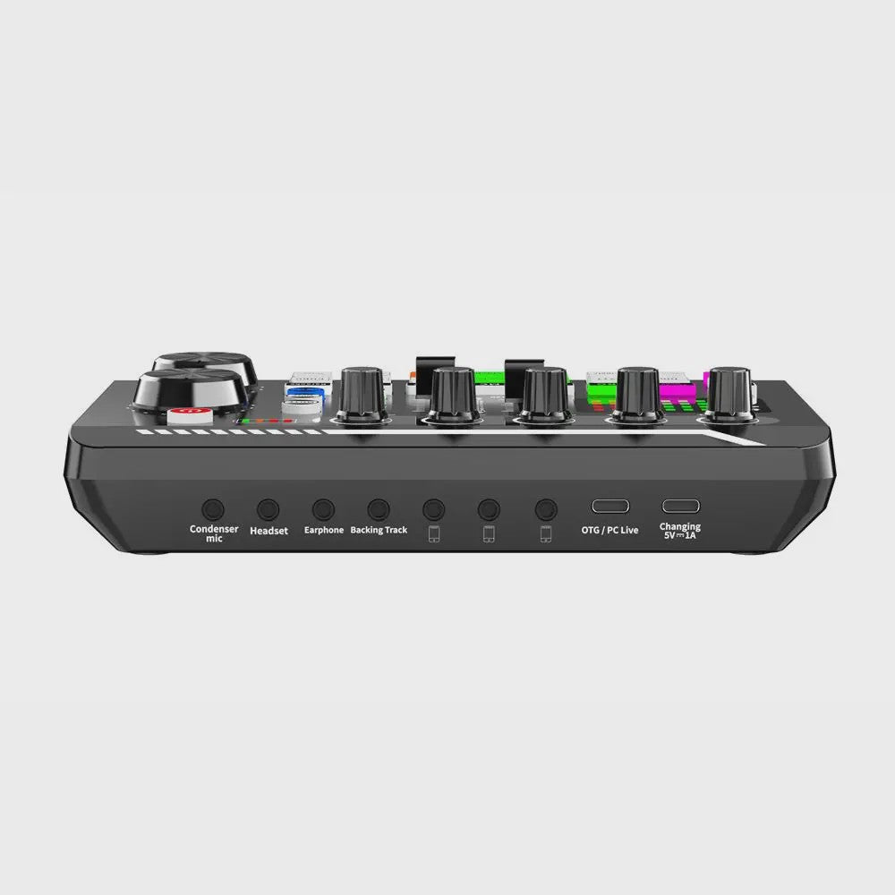 F998 Live Streaming Sound Card: DJ Mixer, Voice Changer & Audio Effecten
