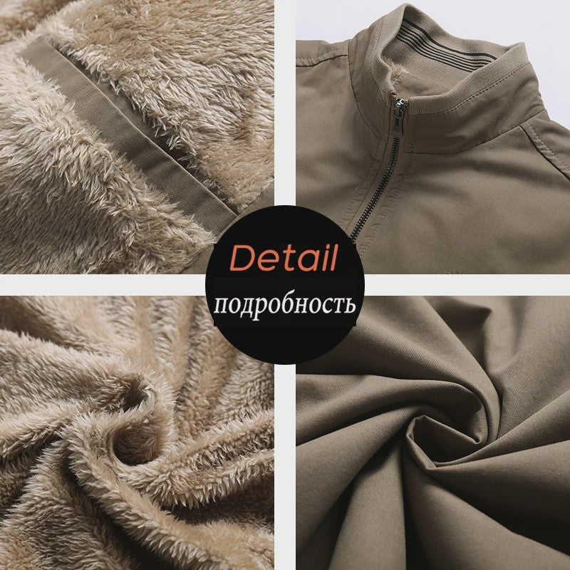 Herfst Winter Heren Jas - 100% Katoen, Warm & Casual Vintage Stijl