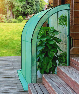 WOLTU Folie Kas Leunend 200x210x100cm - PE Tarpaulin met Roldeuren