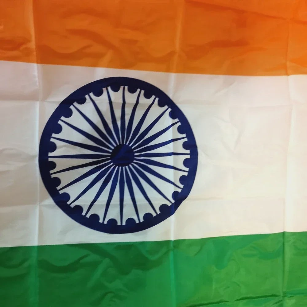 Indiase Vlag Tiranga - Polyester 3x5ft & 2x3ft met Messing Oogjes