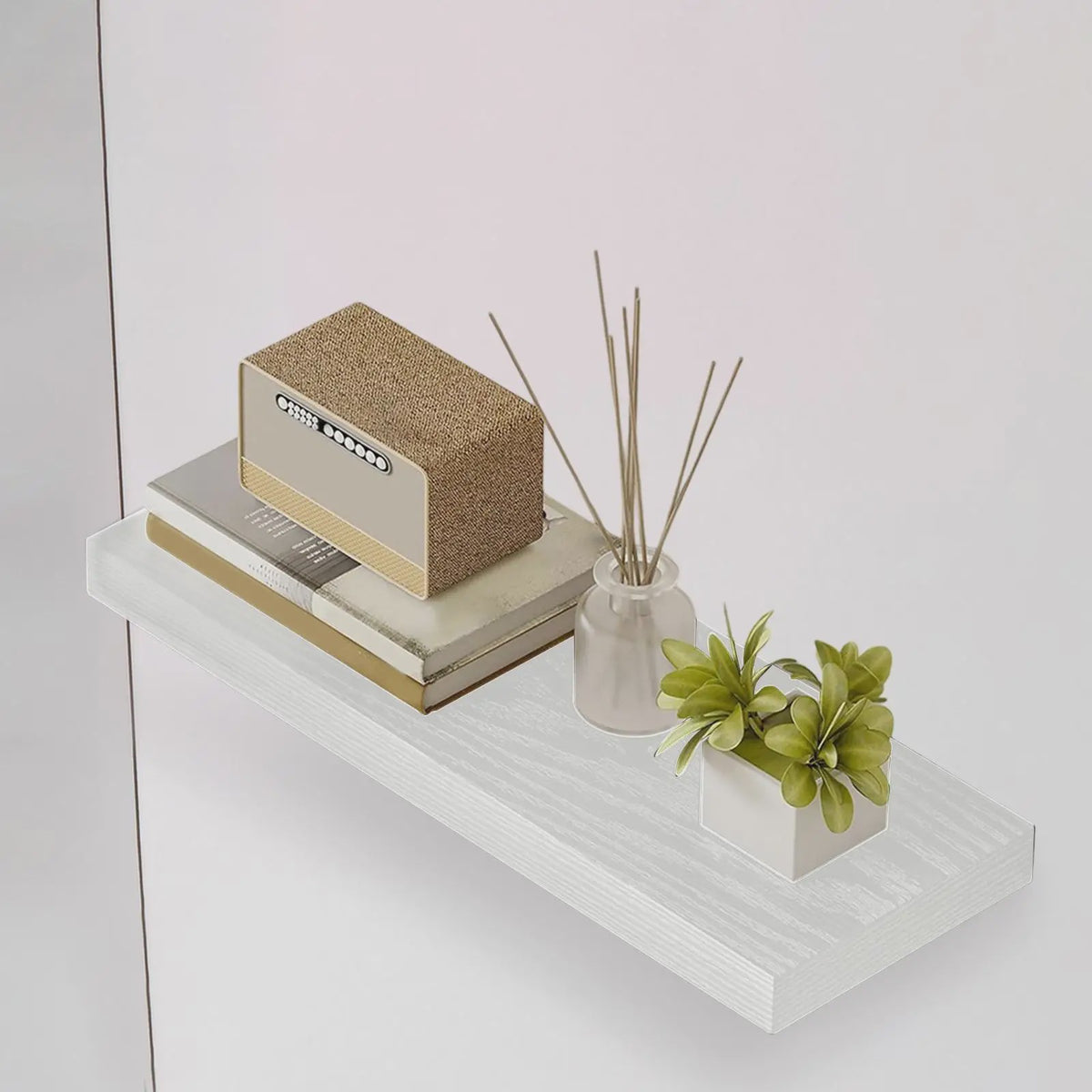 Drijvende Wandplank - Stevig & Decoratief met Onzichtbare Beugel voor Woonkamer, Keuken, Badkamer