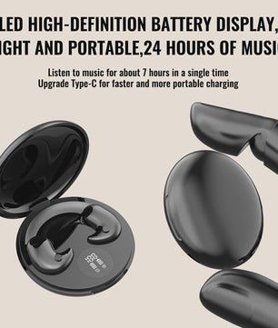 Comfortabele Draadloze Oordopjes voor Slapen & Sport - IPX5 Waterdicht, Hifi Stereo