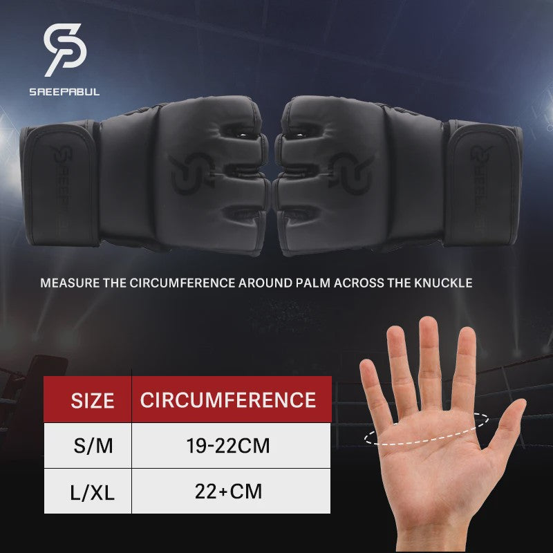 Professionele MMA Half-Finger Vechtsport Handschoenen - Dikke Vulling voor Boksen, Sanda & Training