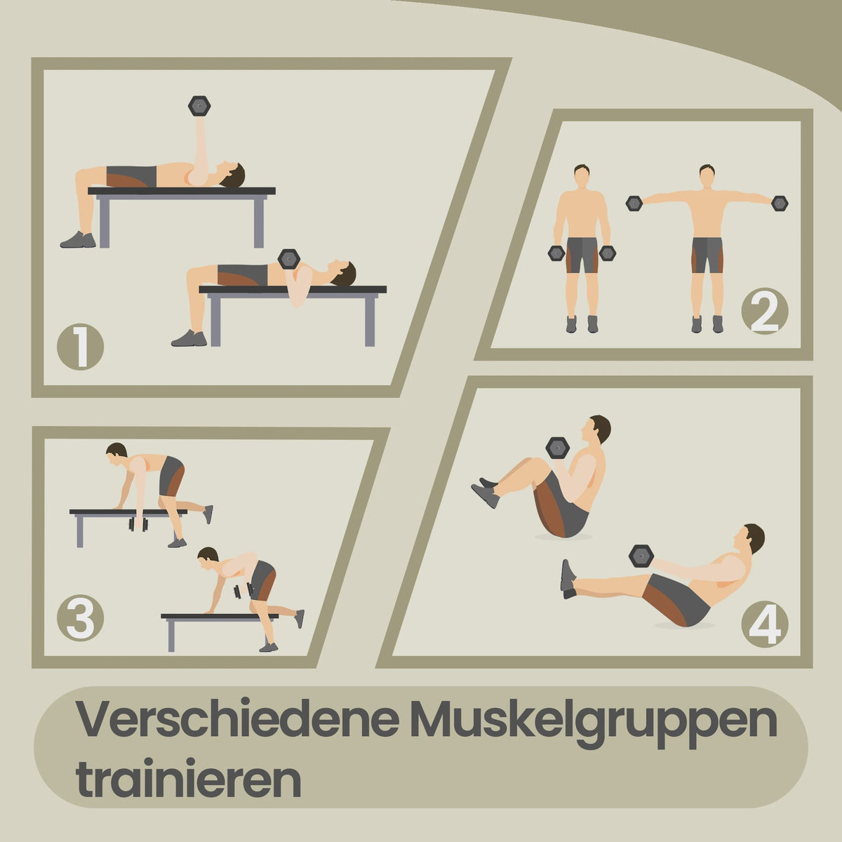 Verstelbare Gietijzeren Halter Set - 20 kg