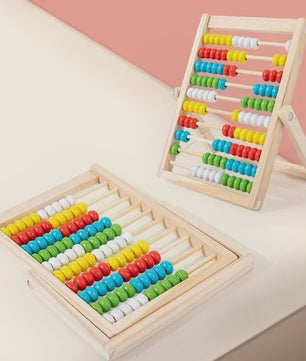 Houten Telraam Educatief Speelgoed - 100 Kralen voor Rekenonderwijs en Montessori Leren
