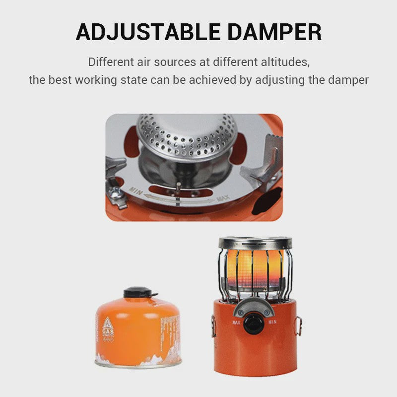 WESTTUNE 2-in-1 Draagbare Camping Gasbrander & Kachel - Koken en Verwarmen