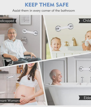 2x Antislip Douchegreep met Zuignap - Veiligheidshandvat voor Badkamer & Toilet
