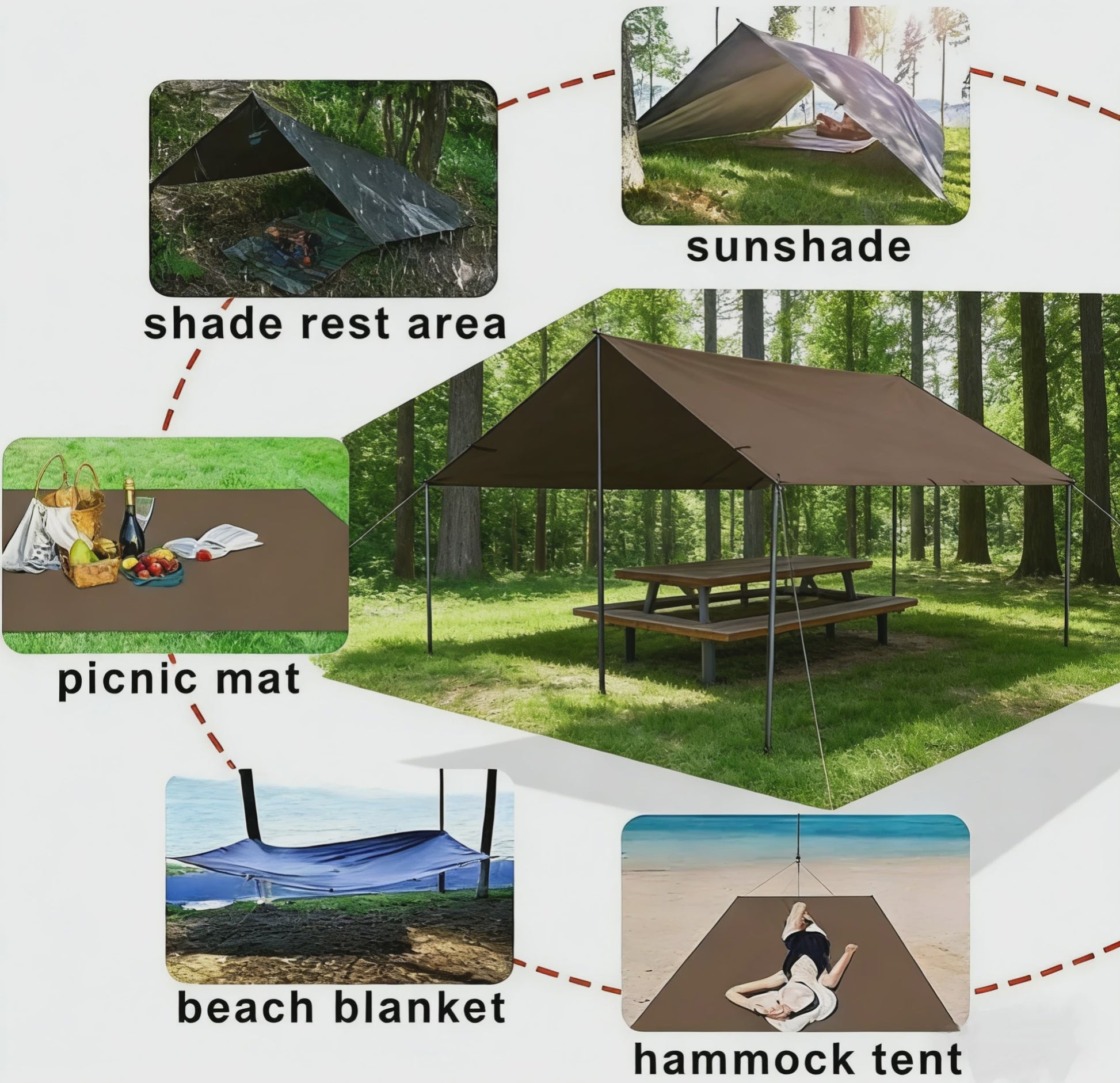 Waterdichte Tarp 3x3m - Veelzijdige Kampeerluifel & Schuilplek