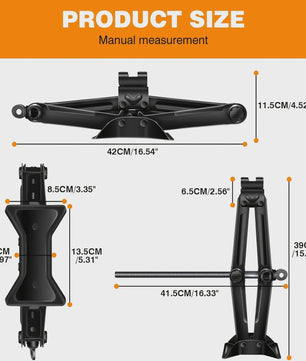 Autokrik Schaarmodel 360° Draaibare Kop - Stevige Basis voor Bandenwissel