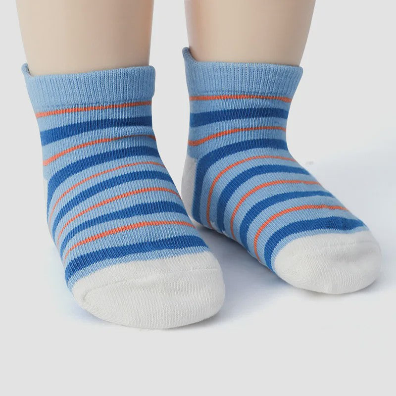 6 Paar Katoenen Kindersokken met Antislip & Leuke Dierenprints - Perfect voor Peuters en Jongens, het Hele Jaar Door
