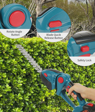 24V Draadloze Snoeischaar & Grasmaaier 2-in-1 met Lithium-Ion Batterij