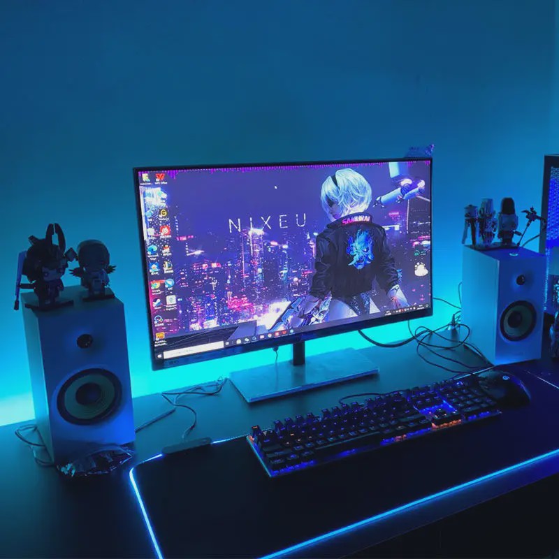 RGBIC LED Strip Verlichting voor Monitor (24-34 Inch) - APP & Muziek Sync