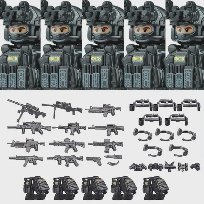 Bouwstenen Militaire Special Forces Commando Figuren met Wapens