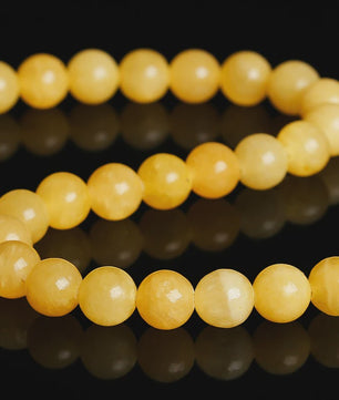 Natuurstenen Gele Jade Kralen Rond - 4-10mm voor Sieraden Maken