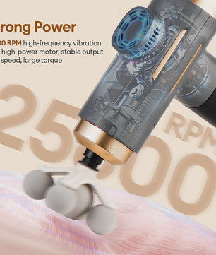 Krachtige 11-in-1 Elektrische Massage Gun met 99 Intensiteitsniveaus voor Diepe Spierontspanning