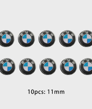 BMW M Sleutel Embleem Stickers (11mm/14mm) - Set van 5 of 10 Stuks