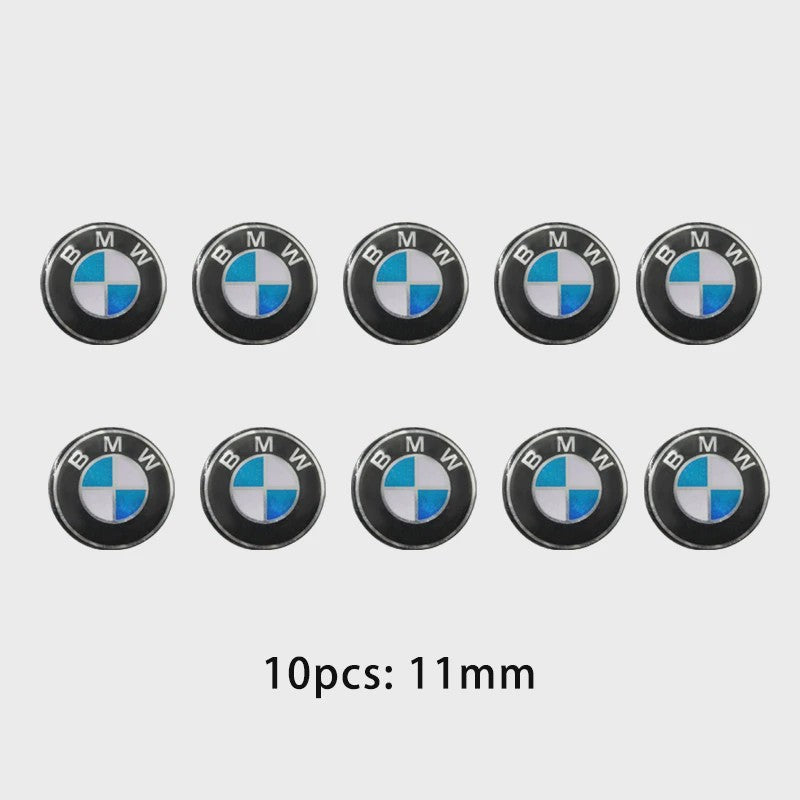 BMW M Sleutel Embleem Stickers (11mm/14mm) - Set van 5 of 10 Stuks