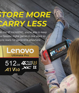 Lenovo Ultimate Pro Micro SDXC Kaart - 512GB, 4K UHD, V60, A1, Hoge Snelheid