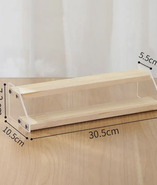 Houten Display Rek met Acryl Plateaus - 2 tot 7 Lagen voor Actiefiguren & Verzamelingen