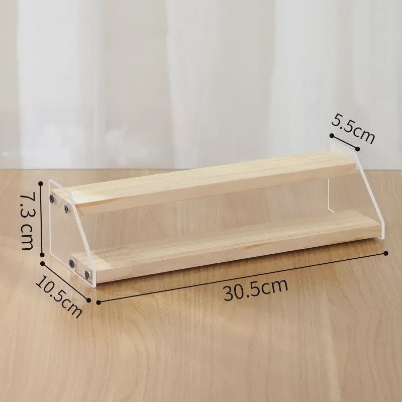 Houten Display Rek met Acryl Plateaus - 2 tot 7 Lagen voor Actiefiguren & Verzamelingen