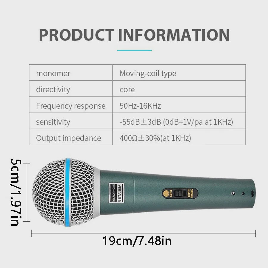 Professionele Bedrade Dynamische Microfoon voor PC, Karaoke, Gaming & Live Streaming